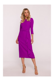 S425 Dress with ruffle detail - lavender