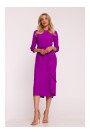 S425 Dress with ruffle detail - lavender