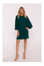 S426 Mini dress with batwing sleeves - green