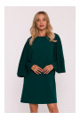 S426 Mini dress with batwing sleeves - green