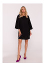 S426 Mini dress with batwing sleeves - black