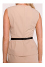 S427 Peplum dress - beige