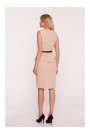S427 Peplum dress - beige