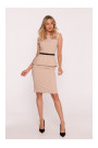 S427 Peplum dress - beige