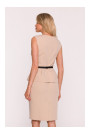 S427 Peplum dress - beige