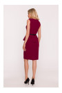 S427 Peplum dress - maroon