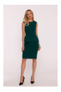 S427 Peplum dress - green