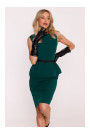S427 Peplum dress - green