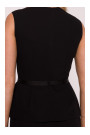 S427 Peplum dress - black