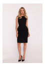 S427 Peplum dress - black