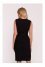 S427 Peplum dress - black