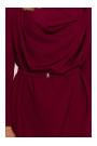 S428 Cowl neckline dress - maroon