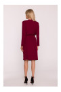 S428 Cowl neckline dress - maroon