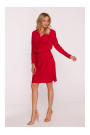 S428 Cowl neckline dress - red