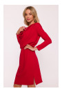 S428 Cowl neckline dress - red