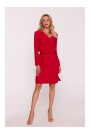 S428 Cowl neckline dress - red