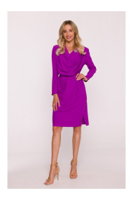 S428 Cowl neckline dress - lavender