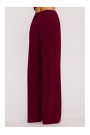 M890 Co-ord set with ruched top and wide leg trousers - maroon