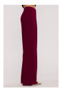M890 Co-ord set with ruched top and wide leg trousers - maroon