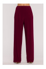 M890 Co-ord set with ruched top and wide leg trousers - maroon