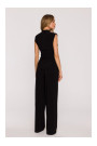 M890 Co-ord set with ruched top and wide leg trousers - black