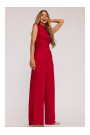 M890 Co-ord set with ruched top and wide leg trousers - red