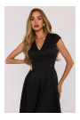 M892 Fit & flare dress with box pleats - black