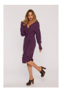 M810 Sweater dress with V-neck - heather