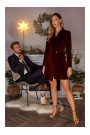 M562 Velvet Blazer Dress - maroon