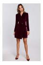 M562 Velvet Blazer Dress - maroon