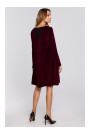 M566 Velvet Relaxed Fit Dress - maroon