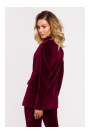 M643 Velvet single button blazer - maroon
