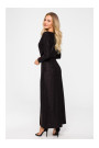 M719 Maxi dress with long sleeves - black