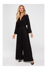 M720 Wrap top jumpsuit - black