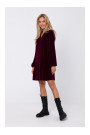 M767 V-neckline dress - maroon