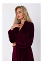 M767 V-neckline dress - maroon
