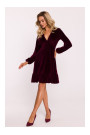 M826 Velvet V-neck dress - maroon