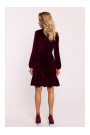 M826 Velvet V-neck dress - maroon