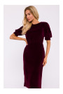 M827 Velvet sheath dress - maroon