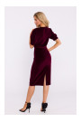 M827 Velvet sheath dress - maroon