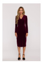 M889 Velvet bodycon dress - maroon