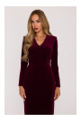 M889 Velvet bodycon dress - maroon