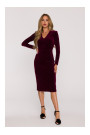M889 Velvet bodycon dress - maroon