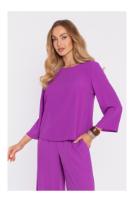 M905 Eleganta blūze ar atvieglotām piedurknēm - lavandas krāsas