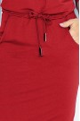  13-66 Sporty dress - Dark red color 