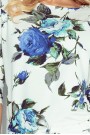  Sporty dress - colored large blue flowers 13-65 